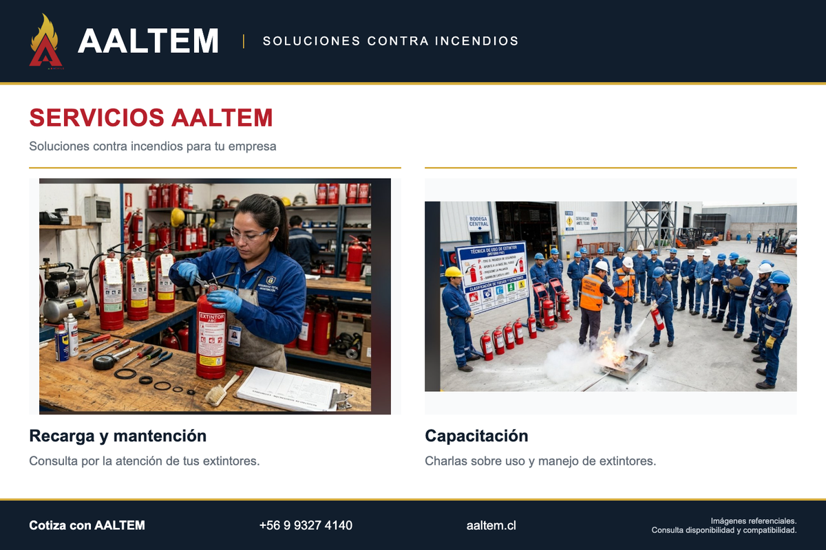 Lámina de catálogo Aaltem: servicios
